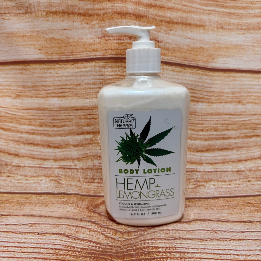 Natural Therapy 16.9 Oz Hemp Lemongrass‎ Cooling Revitalize Body Lotion